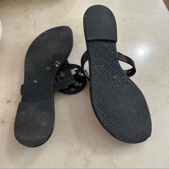 Tory Burch Miller Sandals Patent Leather Black size 7 - Picture 8 of 8